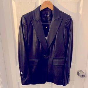Kobi Halperin Black Leather Blazer